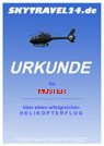 Teilnehmer Urkunde Helikopter Rundflug Urkunde